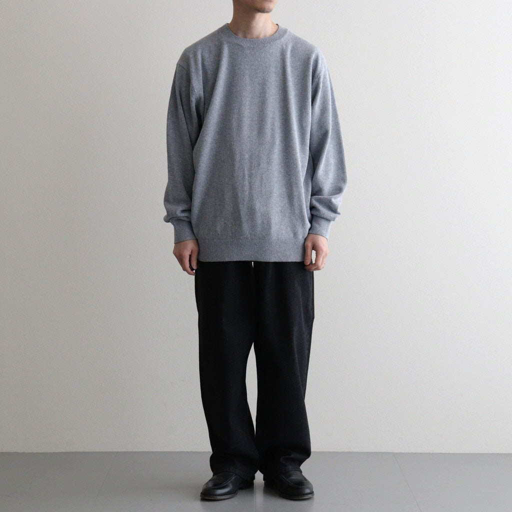 REVIVAL SILK CREW NECK #GRAYISH SAX [BN-26SM-041]