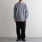 REVIVAL SILK CREW NECK #GRAYISH SAX [BN-26SM-041]