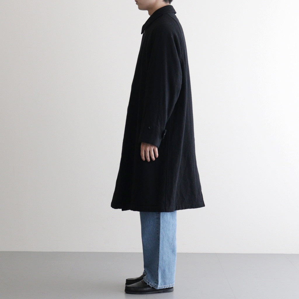 Classic Wool Balmacaan Coat #BlackNavy [BHS25F009]