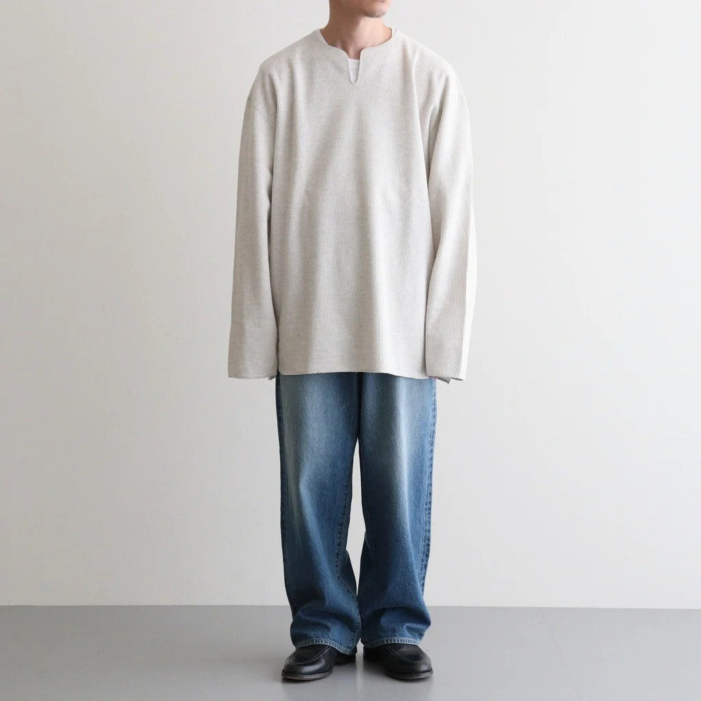 Rough&Smooth Thermal Over-neck L/S #HeatherOatmeal [bROOTS24F30F26]