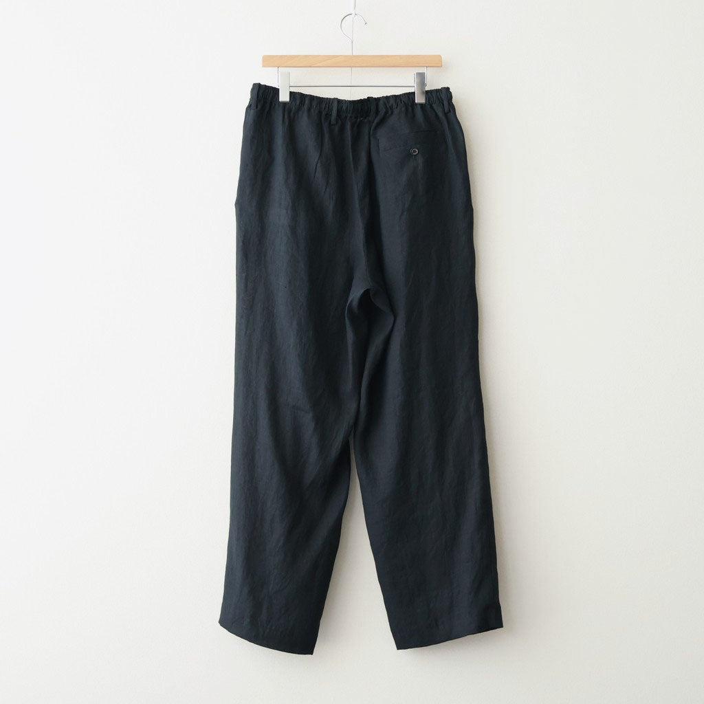 DOUBLE PLEATED EASY TROUSERS #BLACK [A26A22PT02C]
