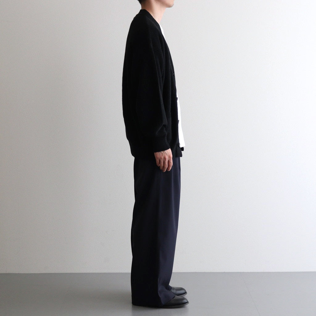 TRIPLE PLEATED EASY TROUSERS #NAVY [A25B03PT01C]