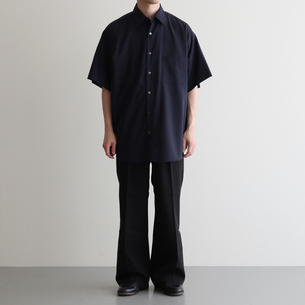 WIDE STRAIGHT TROUSERS #BLACK [A25C04PT03C]