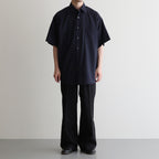 WIDE STRAIGHT TROUSERS #BLACK [A25C04PT03C]