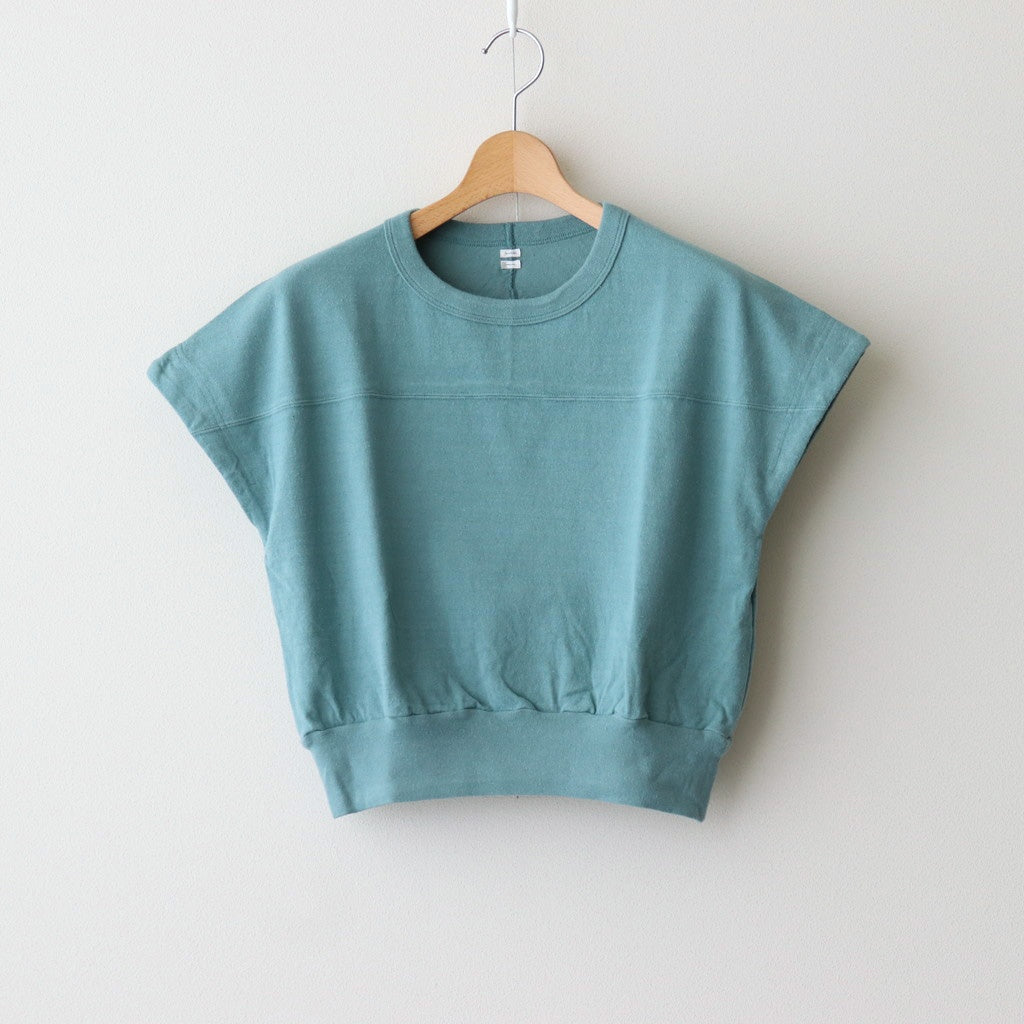 Co/Silk Nep Hem-Rib Football Sleeveless #DustTurquoise [BHSW25S3]