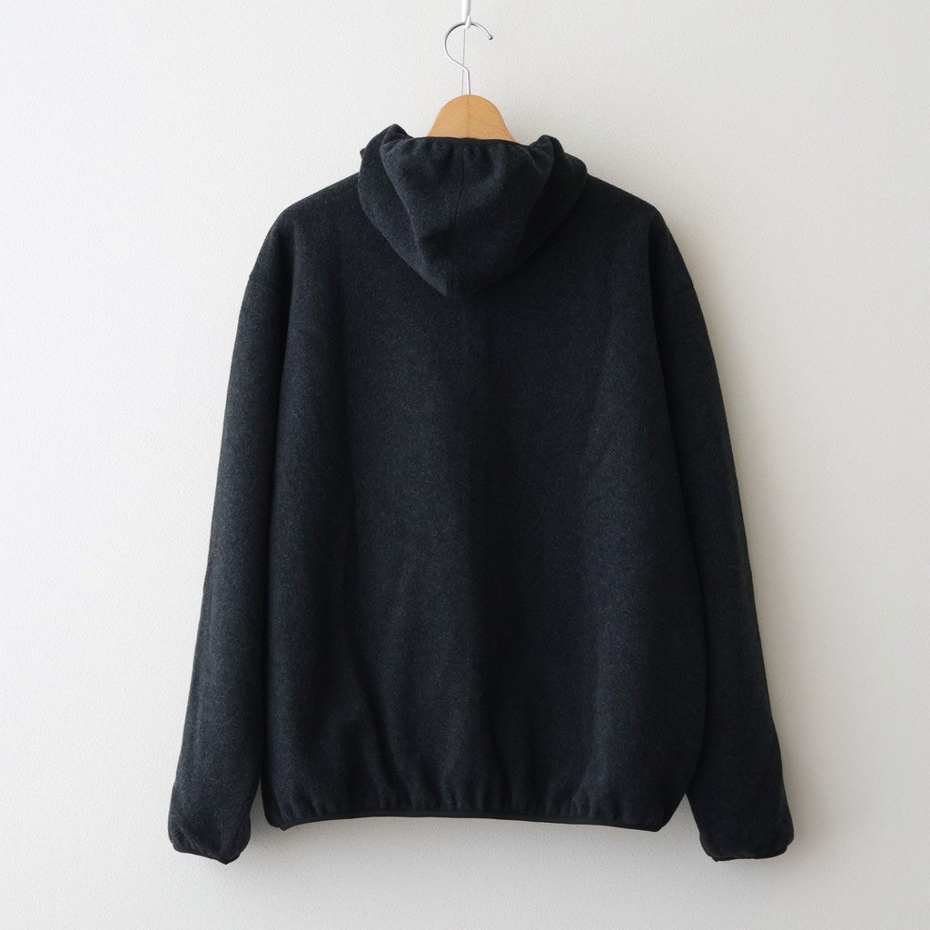 HOODED FLEECE JACKET #CHARCOAL [PMAU-CL03]