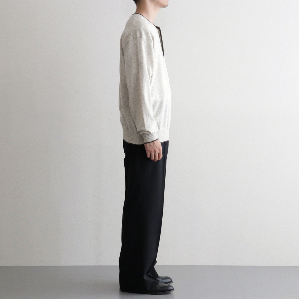 Cashmere Henleyneck - Diffusion Exclusive #Lt.Gray×Charcoal [NEP-AW2520B]