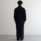 Co/Silk Nep Harf-Zip #BlackNavy [BHS24F038Si]