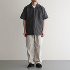 Open Collar Panama S/S Shirt #Gray [S25SG119]