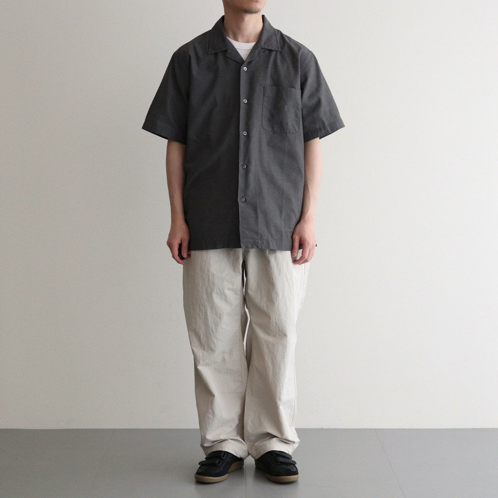 Open Collar Panama S/S Shirt #Gray [S25SG119]