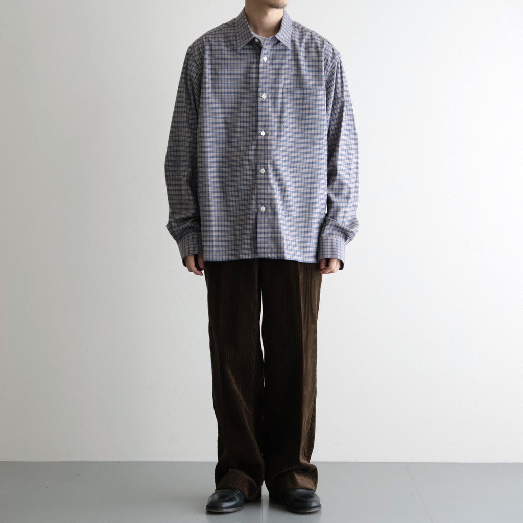 SQUARE SHIRT #BROWN CHECK [A26C11SH02C]