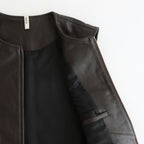 WORK VEST #D.BROWN [V-09-C-COW-4]