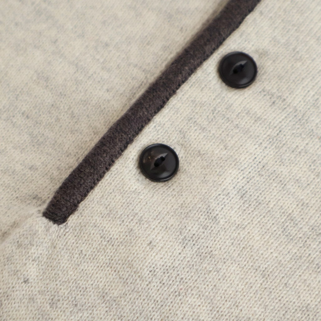 Cashmere Henleyneck - Diffusion Exclusive #Lt.Gray×Charcoal [NEP-AW2520B]