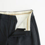 FLAT FRONT WIDE TROUSERS #CHARCOAL [A26C07PT03C]