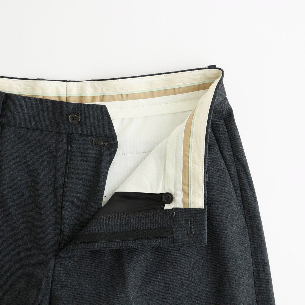 FLAT FRONT WIDE TROUSERS #CHARCOAL [A26C07PT03C]
