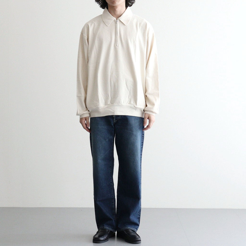 Co/Silk Nep Harf-zip P/O #Ivory [BHS25S037F26]