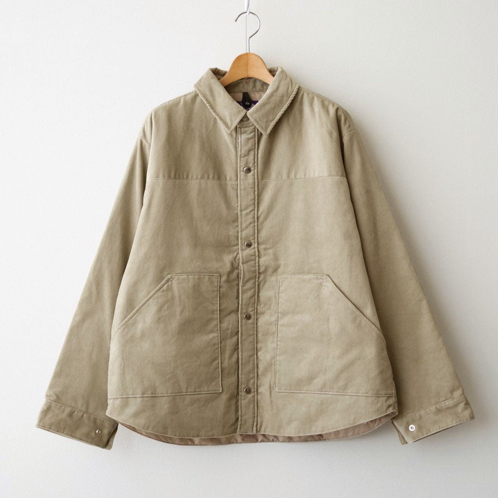 Corduroy Field Insulation Shirt Jacket #Taupe [N26FA051]