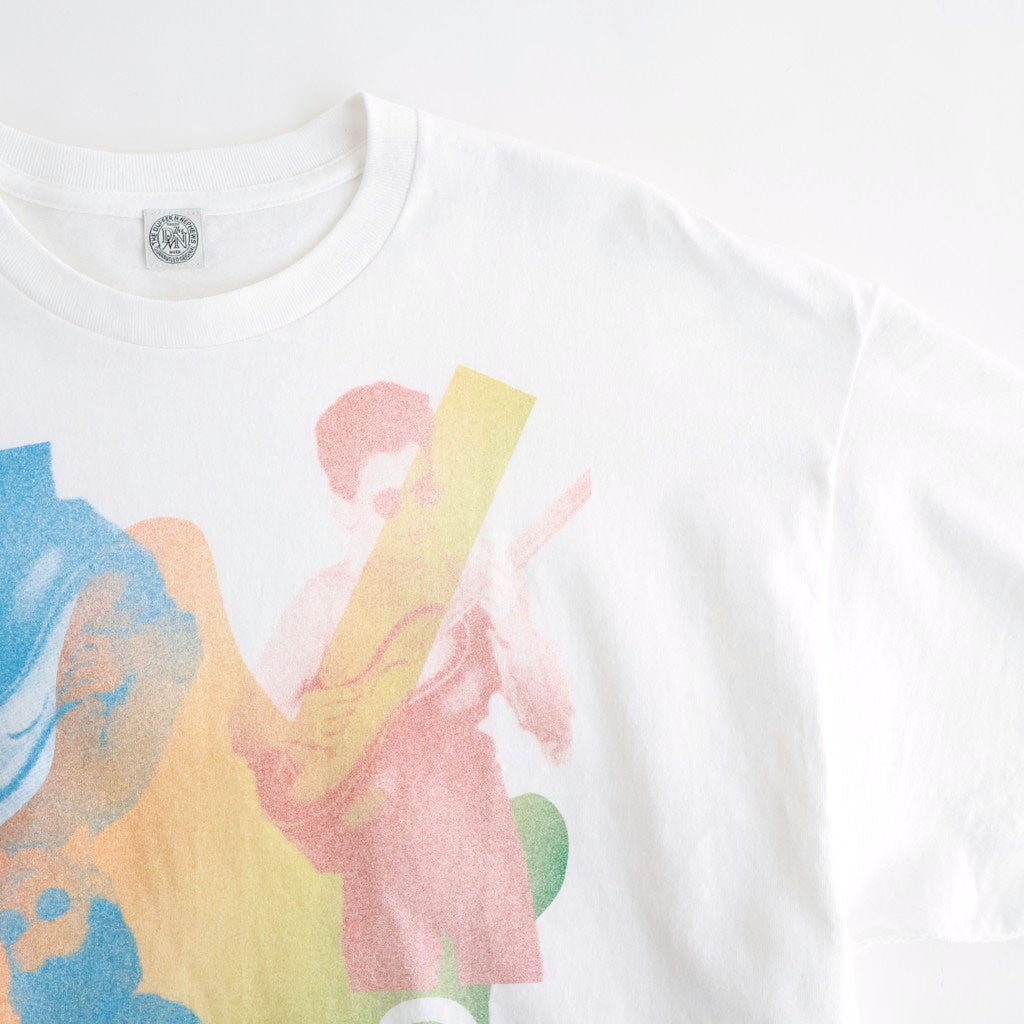 INKJET PRINT SHORT SLEEVE T-SHIRT #WHITE [DNS25T05]