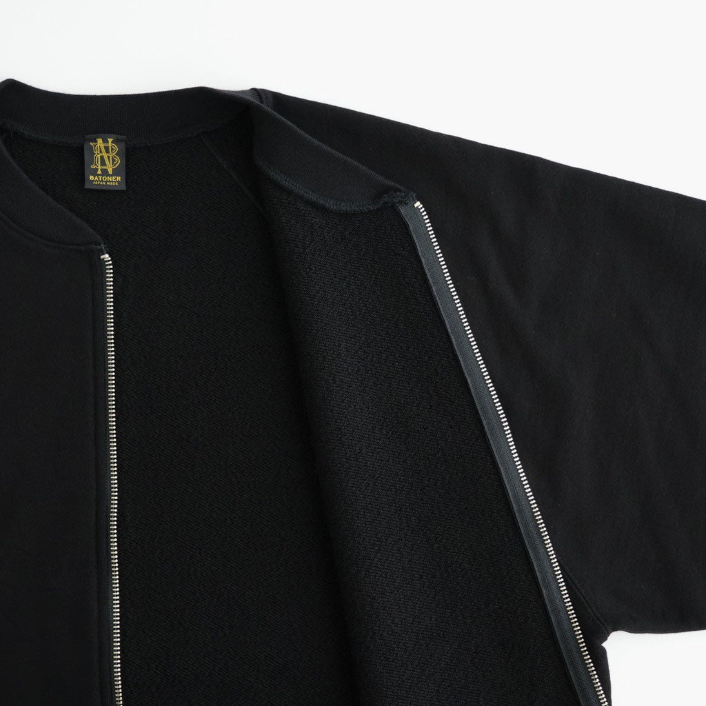 HIGH BULKY JUMBERCA URAKE ZIP UP BLOUSON #BLACK [BN-26FM-043]