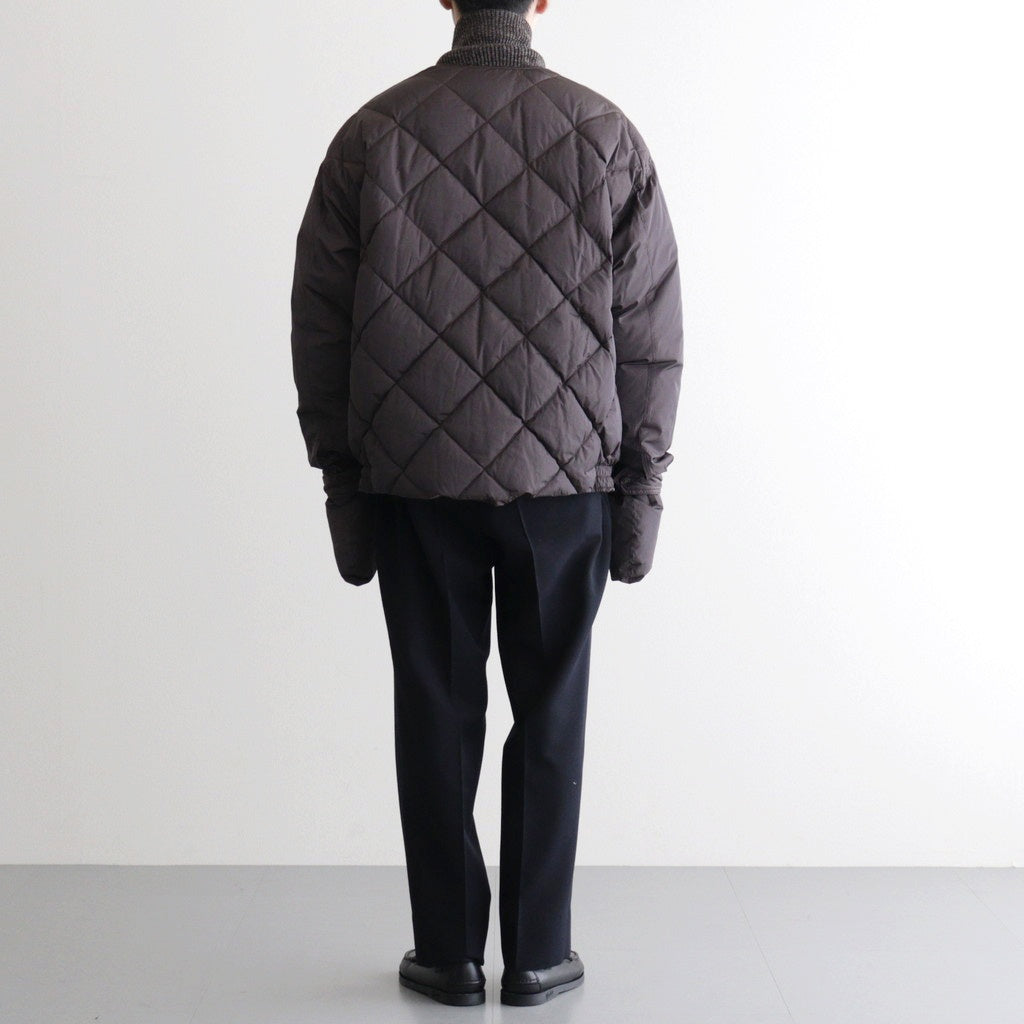 HIGH-COUNT SILK MITTEN PUFF JACKET #WHISKY [252OJ-JK13]