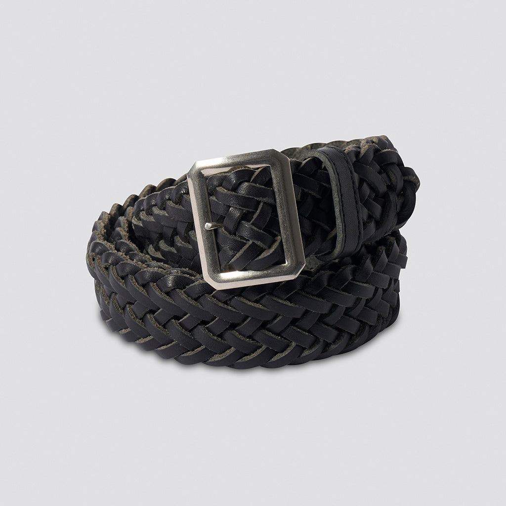 LEATHER MESH BELT #BLACK [PMAV-AC06]