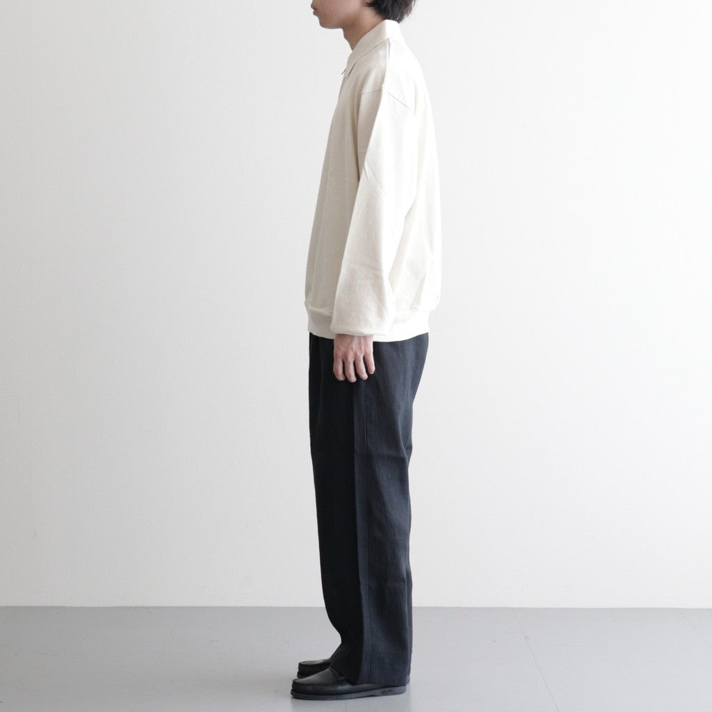DOUBLE PLEATED EASY TROUSERS #BLACK [A26A22PT02C]