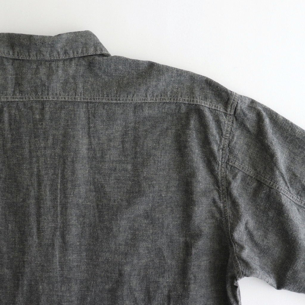 CHAMBRAY WORKADAY LS SHIRT #BLACK(FADE) [PMAT-LS05]
