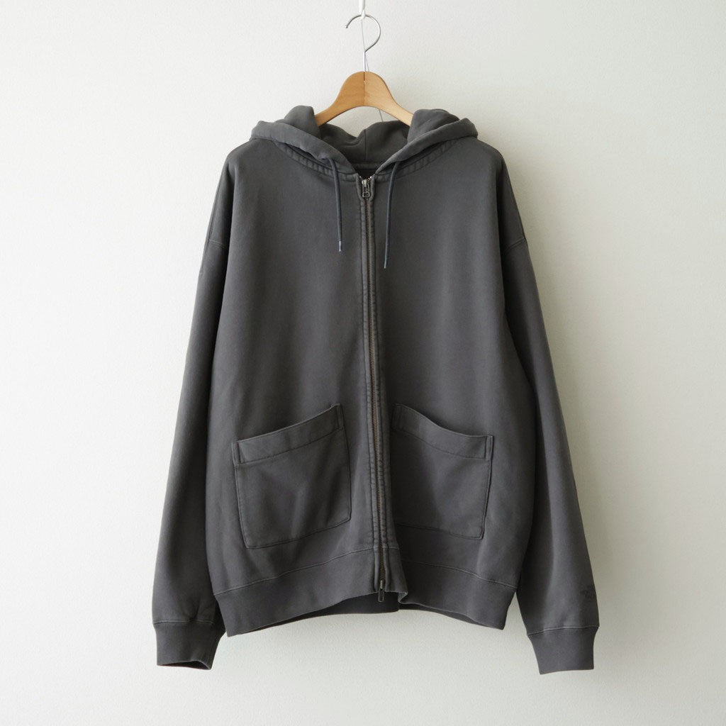 Garment Dyed Field Zip Up Hoodie #Asphalt Gray [N26FH057]