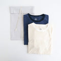 Slub Yarn Cotton２pack Tee #Natural×White / Blue×Navy [NEP-SS2611]