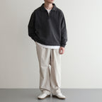 11oz Half Zip Sweatshirt #Charcoal [N25SH010]