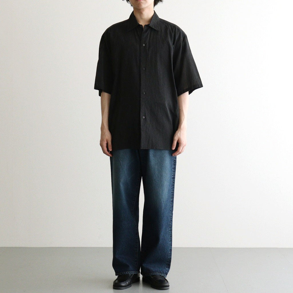 Silk-Co Voile Half-Sleeve Shirt #HeatherCharcoal [BHS26S036SiCo]