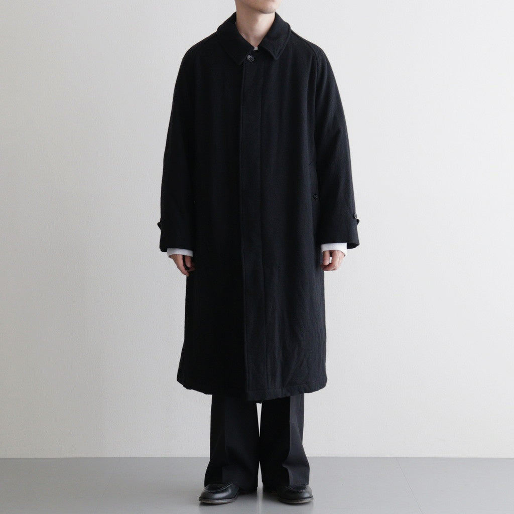 Classic Wool Balmacaan Coat #BlackNavy [BHS25F009]