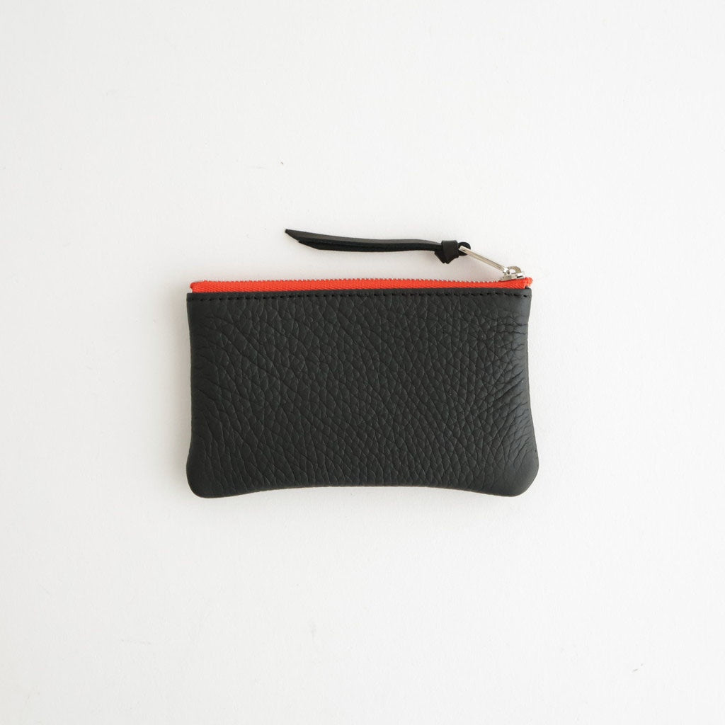 qualquer coisa pouch mini - taurillon #black×red
