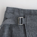 Mix Heather Cotton Wrap Belted Skirt #HeatherCharcoal [BHSW26S7HEG]