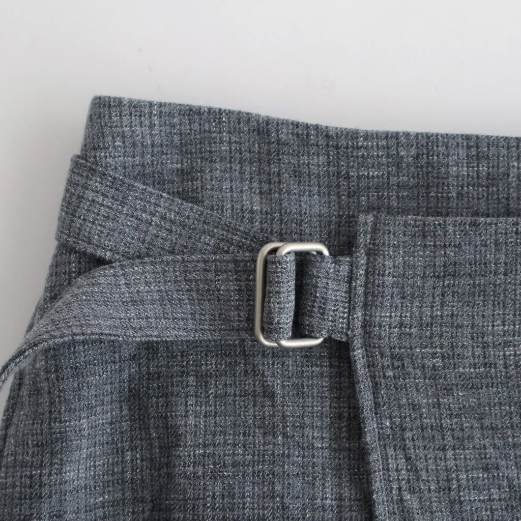 Mix Heather Cotton Wrap Belted Skirt #HeatherCharcoal [BHSW26S7HEG]