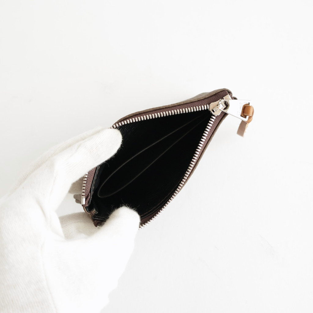 qualquer coisa pouch mini - taurillon #brown×dark brown