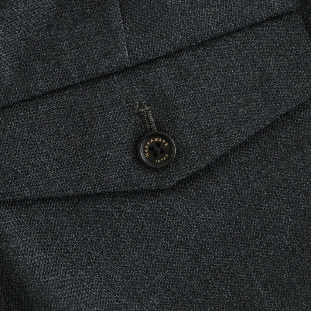 DOUBLE PLEATED SEMI EASY TROUSERS #CHARCOAL [A26C07PT02C]
