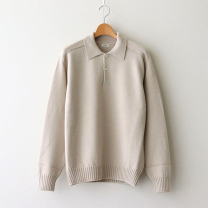 KNIT POLO #ECRU [PMAS-KN04]