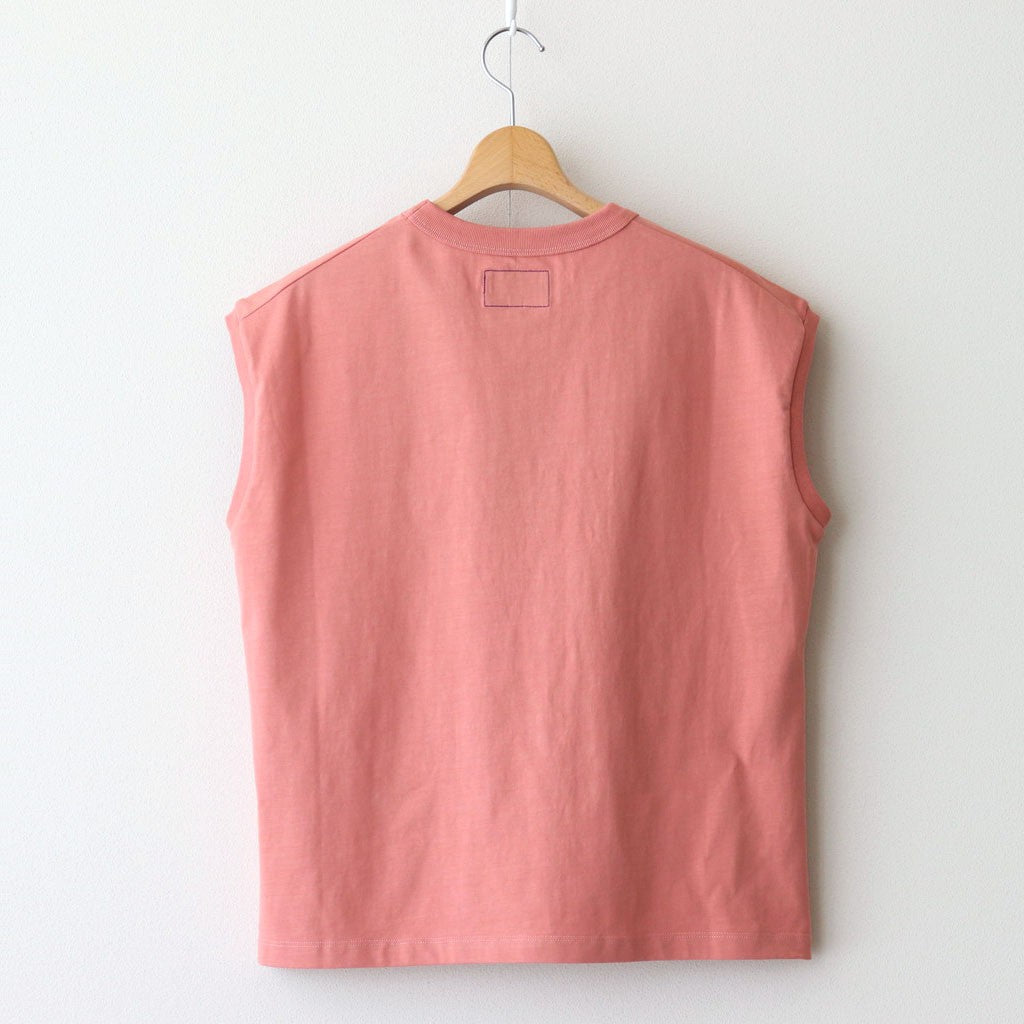 Cotton Jersey Sleeveless Tee #Pink Ginger [N25SH059]