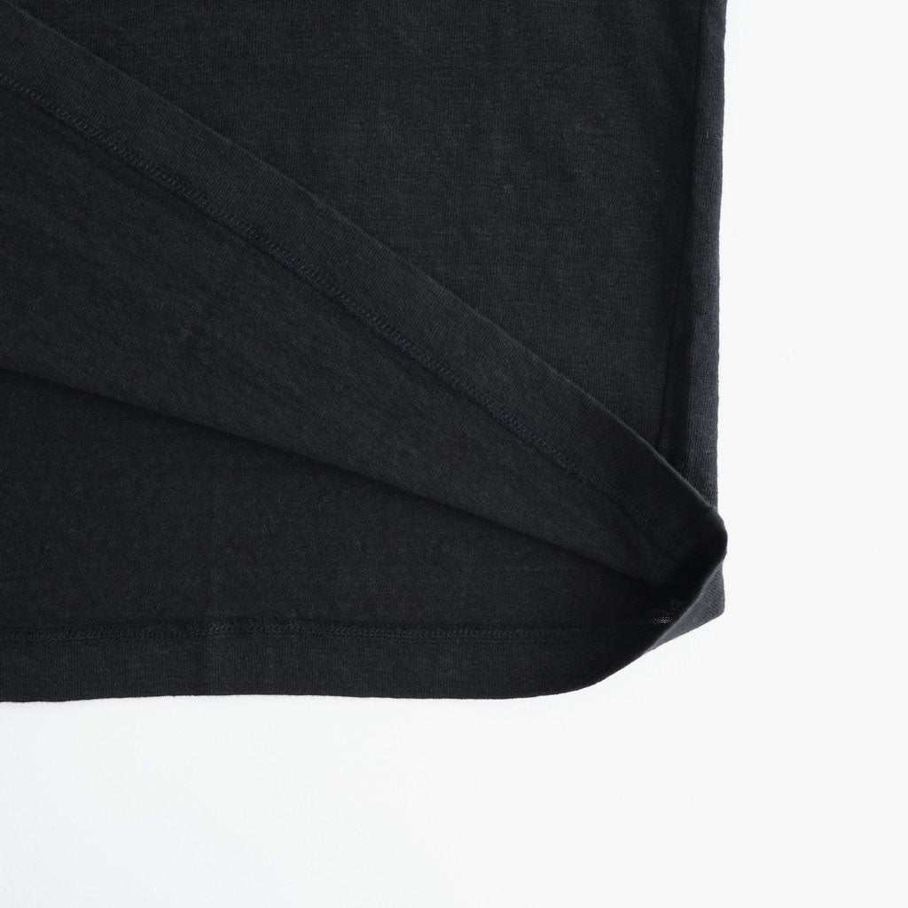 NORMANDY LINEN T-SHIRT #BLACK [BN-26SM-071]