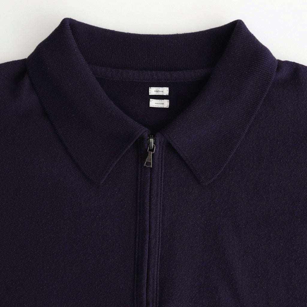 Co/Silk Nep Harf-Zip Shirt #DarkPurple [BHS25S037]