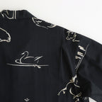 ORIGINAL PRINTED OPEN COLLAR SHIRTS (Animal Drawing) Long-sleeve #ONYX [251OJ-SH18]
