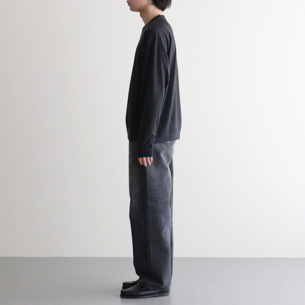 Washable Japanese Merino L/S Tee #CHARCOAL [SM61MC002]