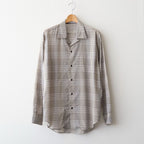 OPEN COLLAR L/S SHIRT #SAGE CHECK [M26A18SH01C]