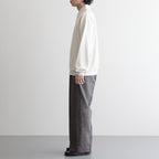 WOOL LINEN 1TUCK SLACKS #MIX BLACK [26S-BIS-PT03M]