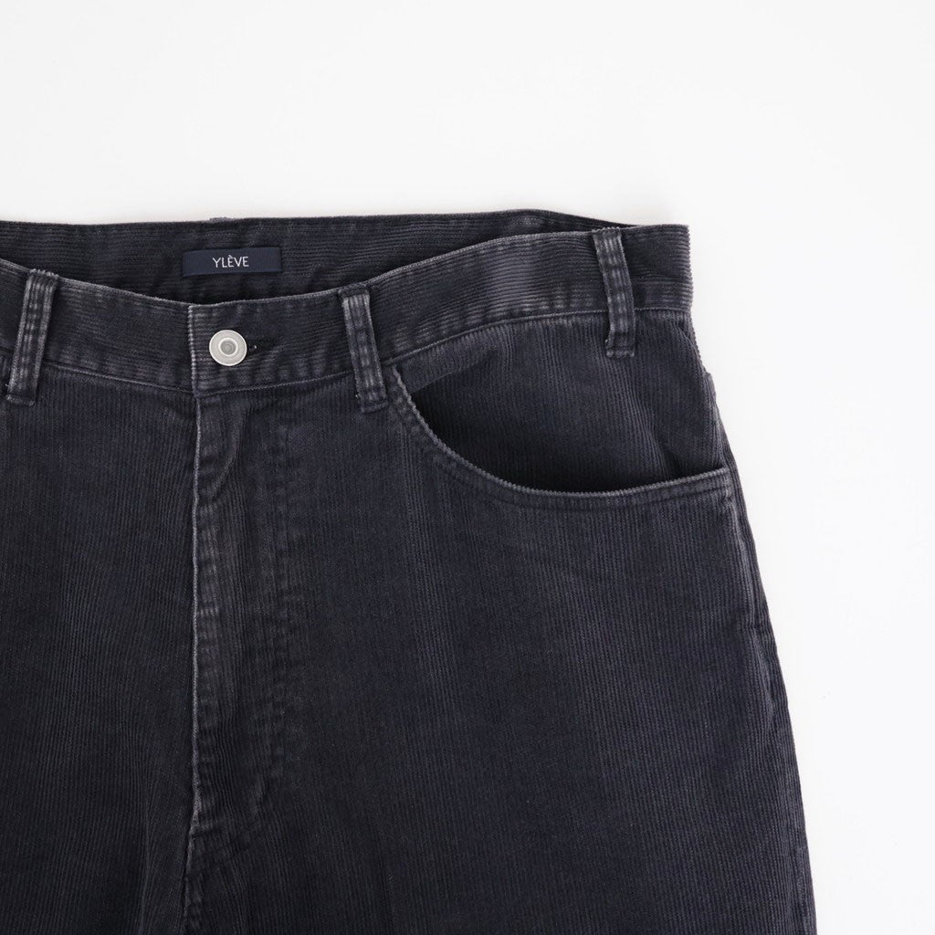SULFUR-DYED BLEACHED CORDUROY PANTS #120 FADED NAVY [17062 40044]