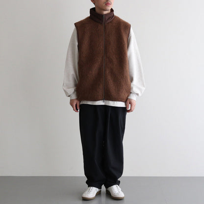 Zip-Up Mohair Vest #Brown [S24FN030]