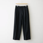 DOUBLE PLEATED SEMI EASY TROUSERS #BLACK [A26C07PT02C]