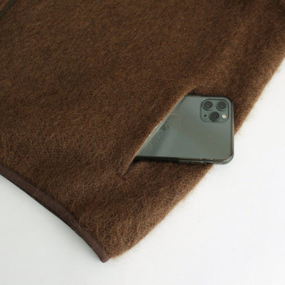 Zip-Up Mohair Vest #Brown [S24FN030]