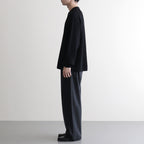 SOLID WOOL RIB CREW NECK #BLACK [BN-25FM-042]